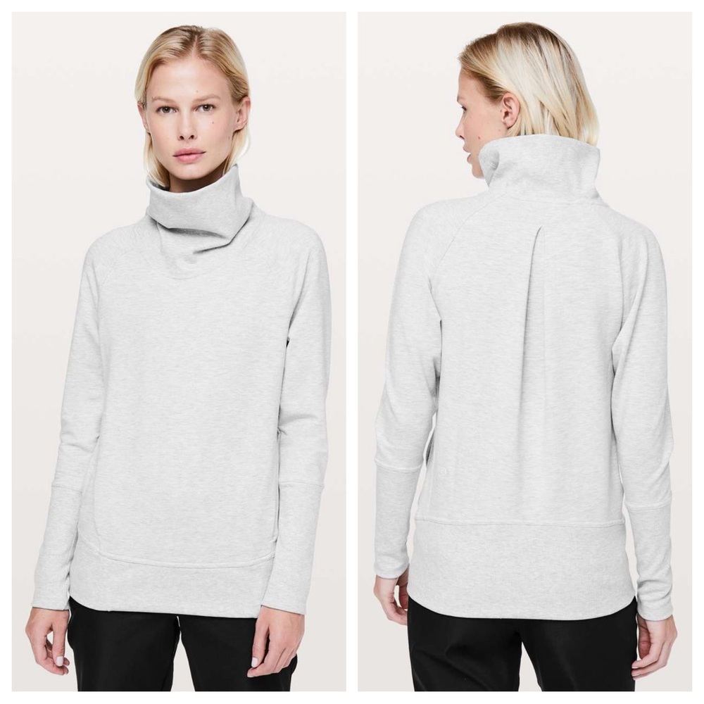 Lululemon 🩶 High Lines Pullover in Light Grey Size 6